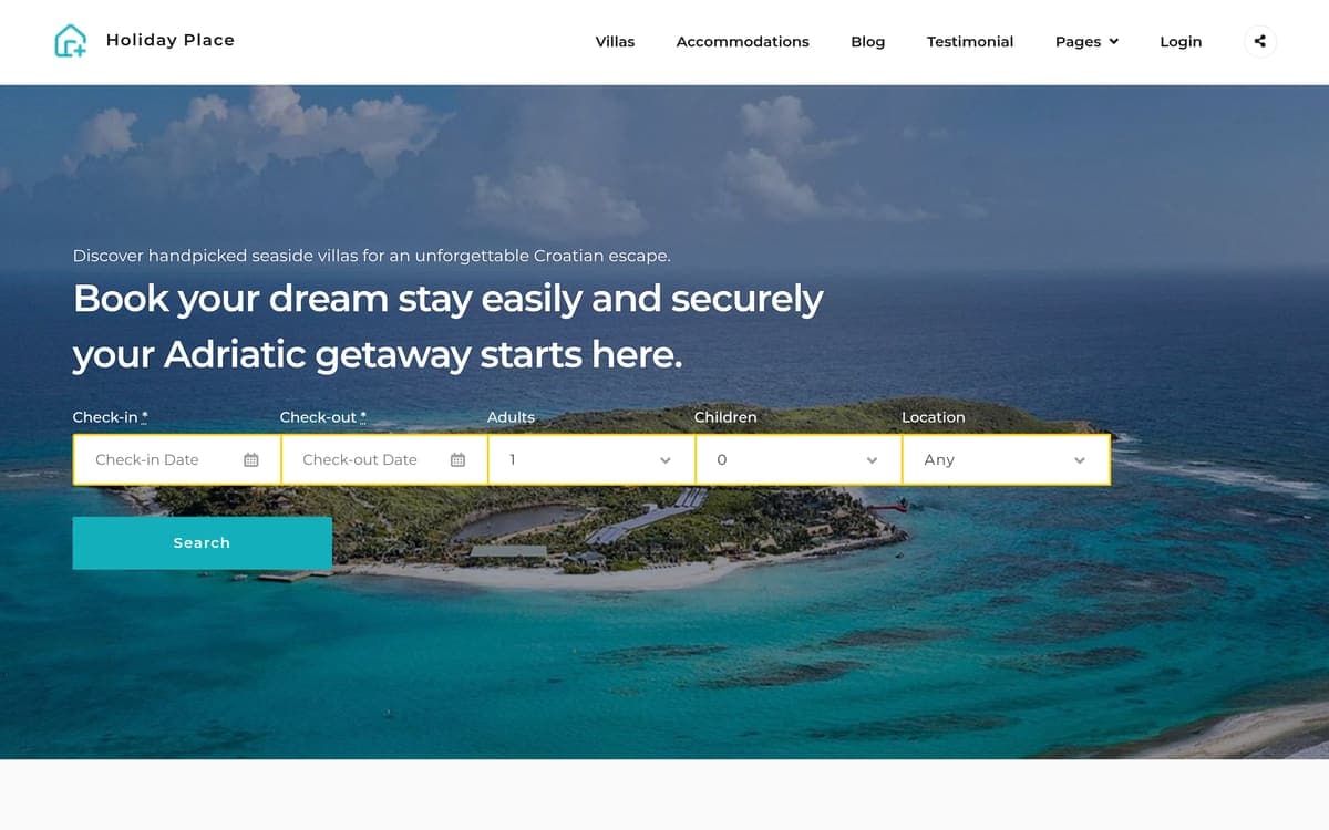 Aperçu du site YourHolidayPlace